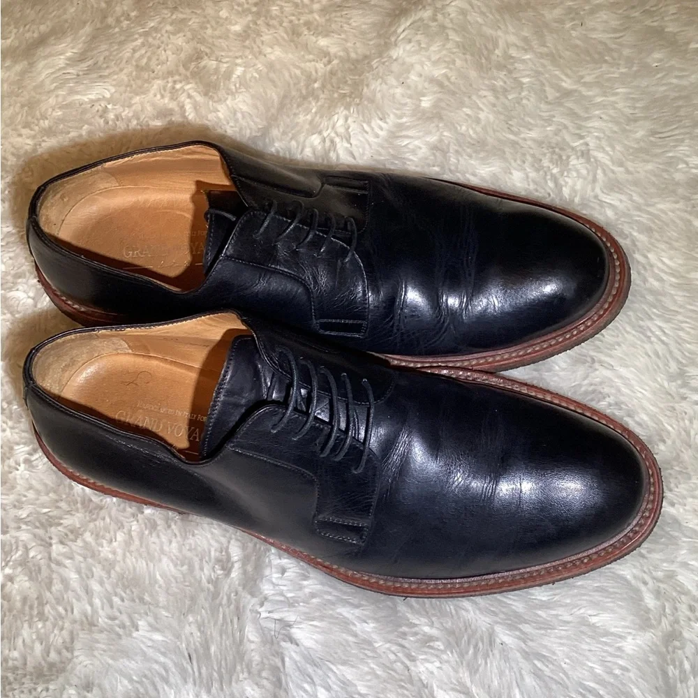 Grand voyage Mens Leather black Oxfords shoes size 10